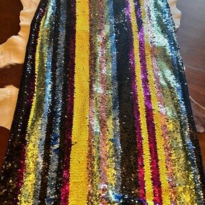 Anthropologie Multicolor Sequin Pencil Skirt